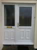 White Door and Side Panel With Decorative panels