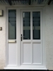 White Door with Sandblasted Glass