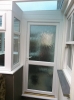 Lean to Glass Roof Retaining Wall Door With Glass Canopy