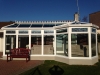 P Shaped Glass Roof Conservatory With Glass Roof & Full Tiled Roof