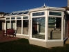P Shaped Glass Roof Conservatory With Glass Roof & Full Tiled Roof