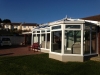 P Shaped Glass Roof Conservatory With Glass Roof & Full Tiled Roof