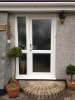 White PVC door & side panel, glass top, glass bottom